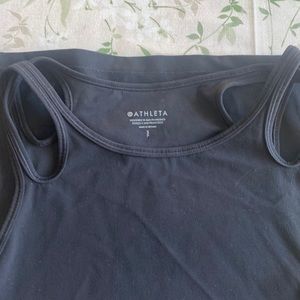 Black buttery sexy shoulder tank — Petite Small